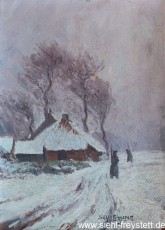 WV-Nr. 033, Wilhelmshaven, Marineposten bei Rüstersiel, 1900-1919, Öl auf Karton, 25,5 cm x 34,8 cm, Privatbesitz