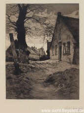 WV-Nr. 048, Wilhelmshaven, Alt-Rüstringen, 1900-1919, Radierung, 17,5 cm x 22,5 cm, Privatbesitz