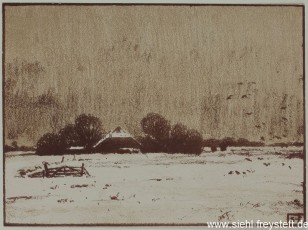 WV-Nr. 072, Unbekannter Ort, Winter, 1890-1919, Lithographie, 21 cm x 15,5 cm, Privatbesitz