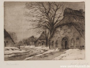 WV-Nr. 220, Unbekannter Ort, Tauwetter, 1900-1919, Radierung, 17 cm x 12,2 cm, Privatbesitz