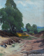 WV-Nr. 008, Unbekannter Ort, Landschaft, 1910er, Öl auf Leinwand, 35 cm x 43,6 cm, Privatbesitz