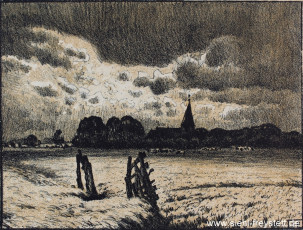 WV-Nr. 035, Wilhelmshaven, Neuender Kirche, 1890-1919, Lithographie, 20,8 cm x 15,8 cm, Privatbesitz