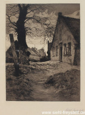 WV-Nr. 048, Wilhelmshaven, Alt-Rüstringen, 1900-1919, Radierung, 17,5 cm x 22,5 cm, Privatbesitz