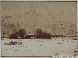 WV-Nr. 072, Unbekannter Ort, Winter, 1890-1919, Lithographie, 21 cm x 15,5 cm, Privatbesitz