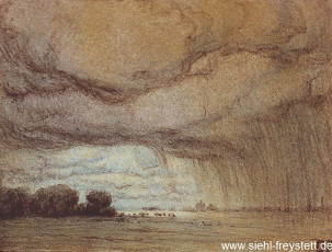 WV-Nr. 073, Unbekannter Ort, Gewitter, 1890-1919, Lithographie, 21 cm x 15,5 cm, Privatbesitz