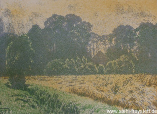 WV-Nr. 074, Unbekannter Ort, Erntezeit, 1890-1919, Lithographie, 21,3 cm x 15,5 cm, Privatbesitz