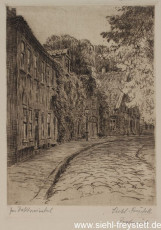 WV-Nr. 084, Aurich, Im Doktorenviertel, 1900-1919, Radierung, 12,3 cm x 16,2 cm, Privatbesitz