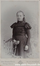 WV-Nr. 1009, Junges Fräulein, um 1900, Fotografie, 6,2 cm x 10,2 cm, Privatbesitz