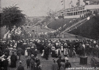WV-Nr. 1029, Einschiffung der Mannschaften auf dem Lloyddampfer Frankfurt, 1900
