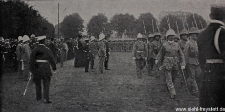 WV-Nr. 1030, Letzter Parademarsch der kriegsstarken Seebataillone vor dem Kaiser am 2. Juli in Wilhelmshaven, 1900