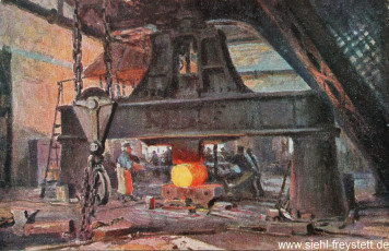 WV-Nr. 154, Wilhelmshaven, Am Dampfhammer, 1900-1910, Ölgemälde