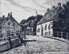 WV-Nr. 206, Unbekannter Ort, Dorfstraße, 1910-1919, Radierung