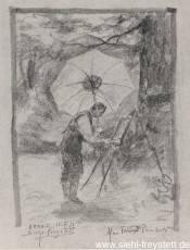 WV-Nr. 211, Portrait, Mein Freund Reinhold, 1912, Bleistift auf Papier, 33,5 cm x 42,5 cm
