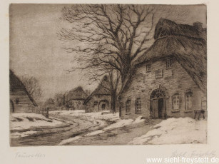 WV-Nr. 220, Unbekannter Ort, Tauwetter, 1900-1919, Radierung, 17 cm x 12,2 cm, Privatbesitz