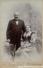 WV-Nr. 1049, Johann Karl Friedrich Karth und Frau Henriette, um 1900, Fotografie, 10 cm x 14,5 cm, Privatbesitz
