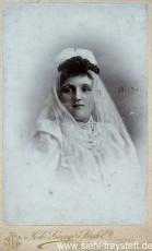 WV-Nr. 1054, Siehls erste Ehefrau Minna Clara Bertha, um 1897, Fotografie, 5,9 cm x 9 cm, Privatbesitz