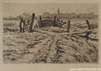 WV-Nr. 228, Wilhelmshaven, Blick nach Neuende, 1917, Radierung, 18,6 cm x 12 cm, Privatbesitz