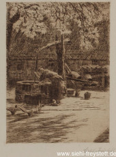 WV-Nr. 233, Unbekannter Ort, Frau am Brunnen, 1900-1919, 10,4 cm x 14 cm, Privatbesitz