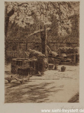 WV-Nr. 233, Unbekannter Ort, Frau am Brunnen, 1900-1919, 10,4 cm x 14 cm, Privatbesitz