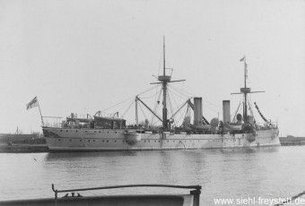 WV-Nr. 1063, Unbekannter Ort, SMS Prinzess Wilhelm NH 65769, 1890-1910, Fotografie