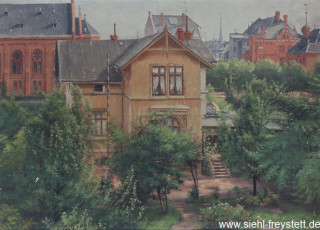 WV-Nr. 246, Wilhelmshaven, Haus eines Arztes, um 1903, Tempera-Gouache, 34 cm x 24,8 cm, Privatbesitz
