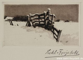 WV-Nr. 251, Unbekannter Ort, Heck, um 1912, Radierung, 12,4 cm x 6,8 cm, Privatbesitz