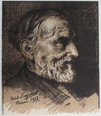 WV-Nr. 256, Portrait Otto Naber, 1917, Lithographie, 21,1 cm x 15,5 cm, Privatbesitz