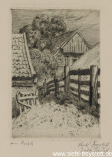 WV-Nr. 283, Unbekannter Ort, Am Deich, 1900-1919, Radierung, 8,5 cm x 12 cm, Privatbesitz