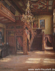 WV-Nr. 291, Gödens, Saal im Schloss Gödens, 1900-1919, Öl auf Leinwand, Privatbesitz