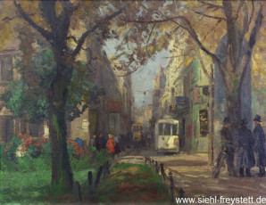 WV-Nr. 333, Wilhelmshaven, Marktstraße, 1900-1919, Öl auf Leinwand, 58 cm x 45 cm, Gemäldesammlung Stadt Wilhelmshaven