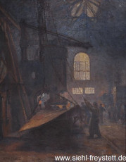 WV-Nr. 343, Wilhelmshaven, Werftschmiede, 1913, Öl auf Leinwand, 73 cm x 93 cm, Gemäldesammlung Stadt Wilhelmshaven