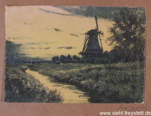 WV-Nr. 277, Unbekanter Ort, Mühle, 1900-1919, Lithographie, 19,8 cm x 13.8 cm, Privatbesitz