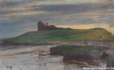 WV-Nr. 361, Wilhelmshaven, Banter Ruine, 1900-1910, Öl auf Leinwand auf Karton, 38 cm x 23 cm, Privatbesitz