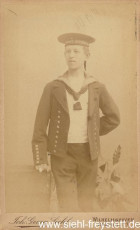WV-Nr. 1078, Marineangehöriger, um 1900, Fotografie, 6,4 cm x 10,4 cm, Privatbesitz